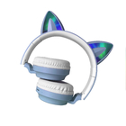Flash Light Cute Cat Ears Wireless Bluetooth Headphones Kid Girls Stereo Headset With Mic