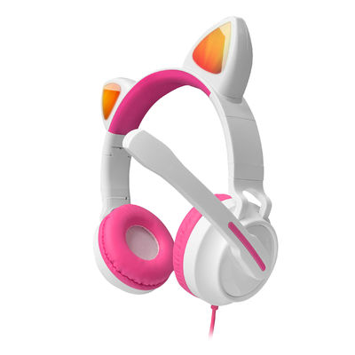 luz móvel sem fio do diodo emissor de luz de Cat Ear Headphones With RGB da transmissão 10m